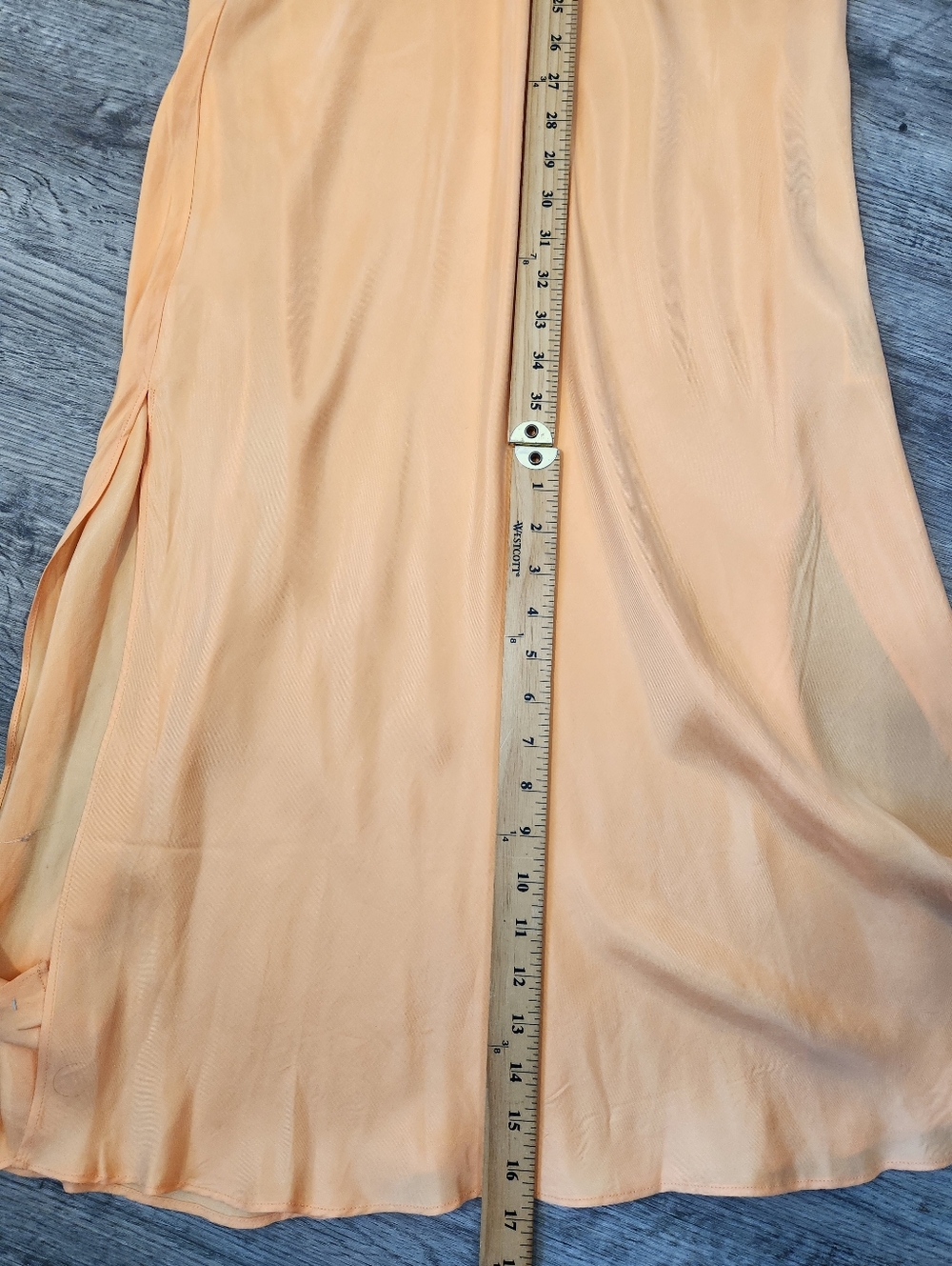 J.Crew Peach Slip Dress Sz 8 NWT Maxi 90s Minimalist Quiet Luxury Racerback - Picture 8 of 15